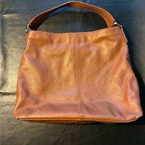 Kooba Brown Pebbled Leather Hobo Shoulder Bag Purse Single Strap Handbag